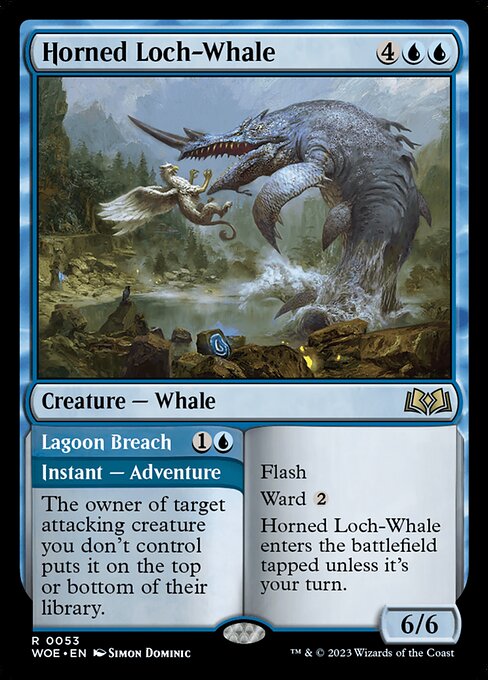 Horned Loch-Whale // Lagoon Breach - Wilds of Eldraine - 53