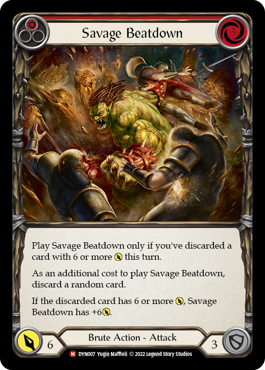 Savage Beatdown [DYN007] (Dynasty)  Rainbow Foil
