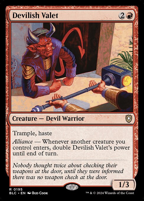 Devilish Valet - Bloomburrow Commander - 195