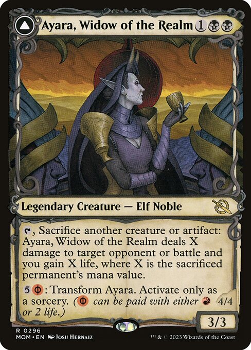 Ayara, Widow of the Realm // Ayara, Furnace Queen - March of the Machine - 296