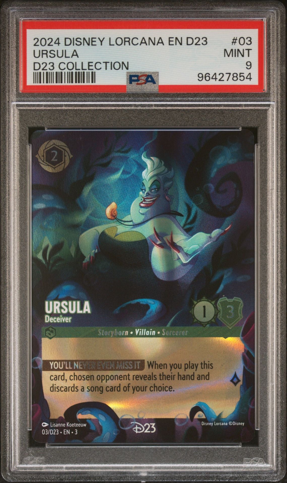 URSULA D23 COLLECTION 2024 DISNEY LORCANA EN D23-D23 EXPO PROMO PSA MINT 9