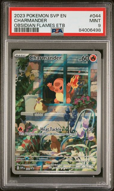 2023 POKEMON SVP EN-SV BLACK STAR PROMO #044 CHARMANDER OBSIDIAN FLAMES ETB MT 9