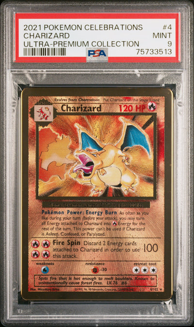CHARIZARD ULTRA-PREMIUM COLLECTION 2021 POKEMON CELEBRATIONS ULTRA-PREMIUM COLLECTION PSA MINT 9