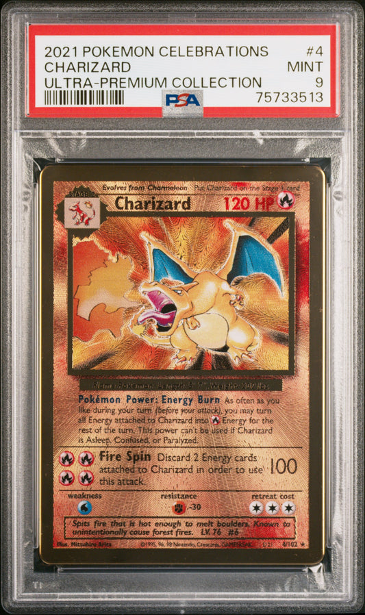 CHARIZARD ULTRA-PREMIUM COLLECTION 2021 POKEMON CELEBRATIONS ULTRA-PREMIUM COLLECTION PSA MINT 9