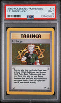 LT. SURGE-HOLO 2000 POKEMON GYM HEROES PSA MINT 9