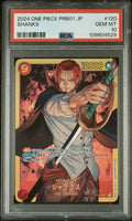 SHANKS 2024 ONE PIECE JAPANESE PRB01-PREMIUM BOOSTER -ONE PIECE CARD THE BEST- PSA GEM MT 10