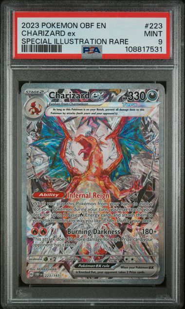 2023 POKEMON OBF EN-OBSIDIAN FLAMES #223 CHARIZARD ex SPECIAL ILLUSTRATION RARE SPECIAL ILLUSTRATION RARE 2023 POKEMON OBF EN-OBSIDIAN FLAMES PSA 10