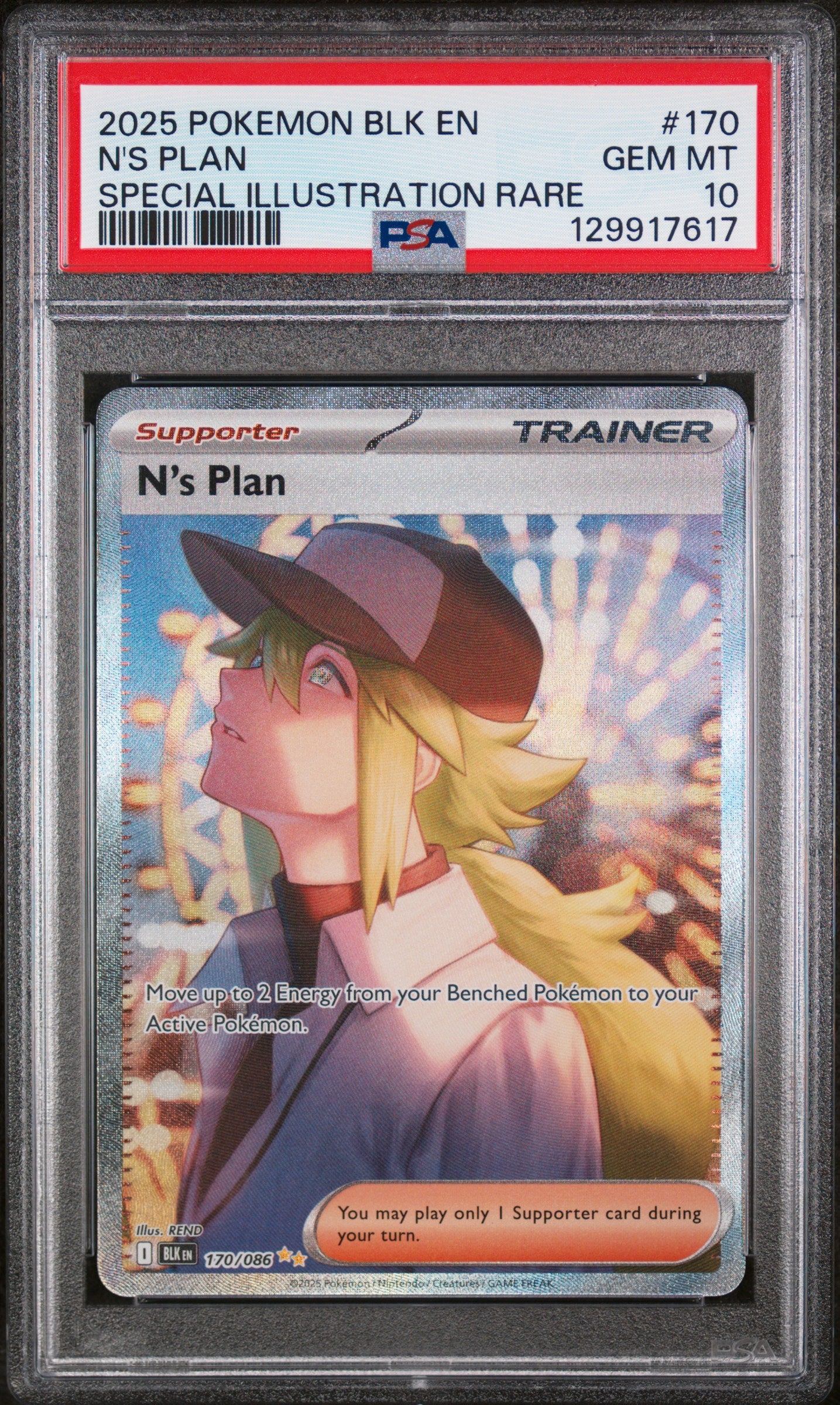 N'S PLAN SPECIAL ILLUSTRATION RARE 2025 POKEMON BLK EN-BLACK BOLT PSA GEM MT 10
