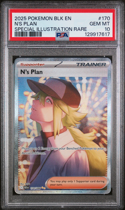 N'S PLAN SPECIAL ILLUSTRATION RARE 2025 POKEMON BLK EN-BLACK BOLT PSA GEM MT 10
