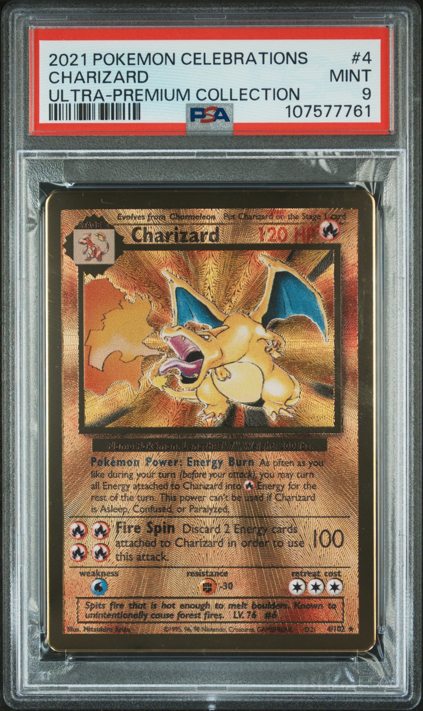 CHARIZARD ULTRA-PREMIUM COLLECTION 2021 POKEMON CELEBRATIONS ULTRA-PREMIUM COLLECTION PSA MINT 9