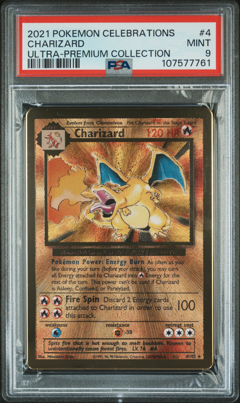 CHARIZARD ULTRA-PREMIUM COLLECTION 2021 POKEMON CELEBRATIONS ULTRA-PREMIUM COLLECTION PSA MINT 9