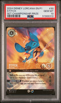 STITCH SET CHAMPIONSHIP PRIZE 2024 DISNEY LORCANA EN P1-PROMO PSA GEM MT 10