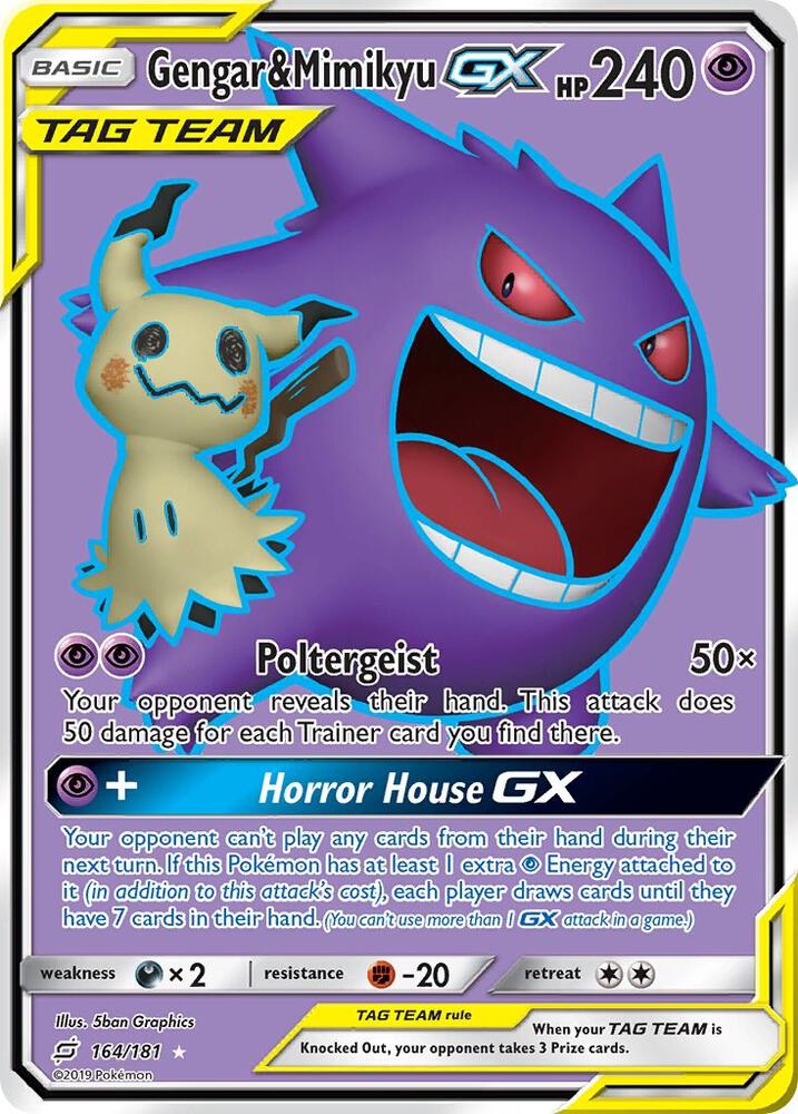 Gengar & Mimikyu GX UR FULL ART Beckett 9.5