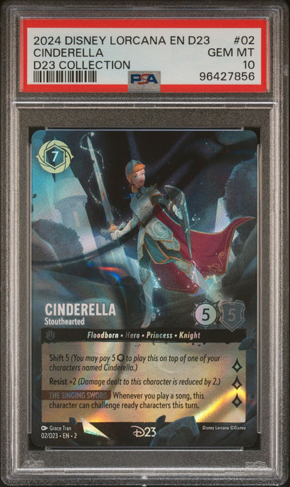 CINDERELLA D23 COLLECTION 2024 DISNEY LORCANA EN D23-D23 EXPO PROMO PSA GEM MT 10