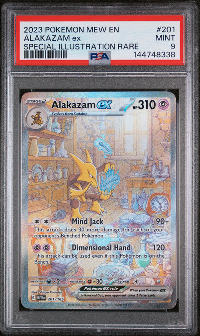 ALAKAZAM ex SPECIAL ILLUSTRATION RARE 2023 POKEMON MEW EN-151 PSA MINT 9
