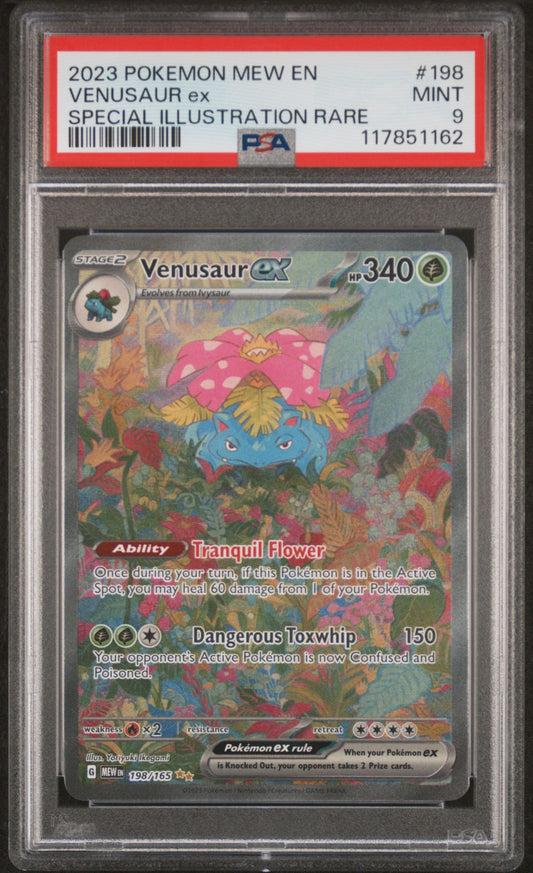 VENUSAUR ex SPECIAL ILLUSTRATION RARE 2023 POKEMON MEW EN-151 PSA MINT 9