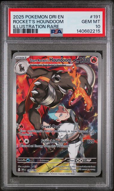 2025 POKEMON DRI EN-DESTINED RIVALS #191 ROCKET'S HOUNDOOM ILLUSTRATION RARE