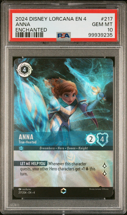 ANNA ENCHANTED 2024 DISNEY LORCANA EN 4-URSULA'S RETURN PSA GEM MT 10