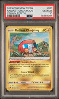 RADIANT CHARJABUG CROWN ZENITH 2023 POKEMON SWORD AND SHIELD CROWN ZENITH PSA GEM MT 10