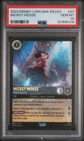 MICKEY MOUSE 2024 DISNEY LORCANA EN D23-D23 EXPO PROMO PSA GEM MT 10