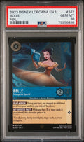 BELLE FOIL 2023 DISNEY LORCANA EN 1-THE FIRST CHAPTER PSA GEM MT 10
