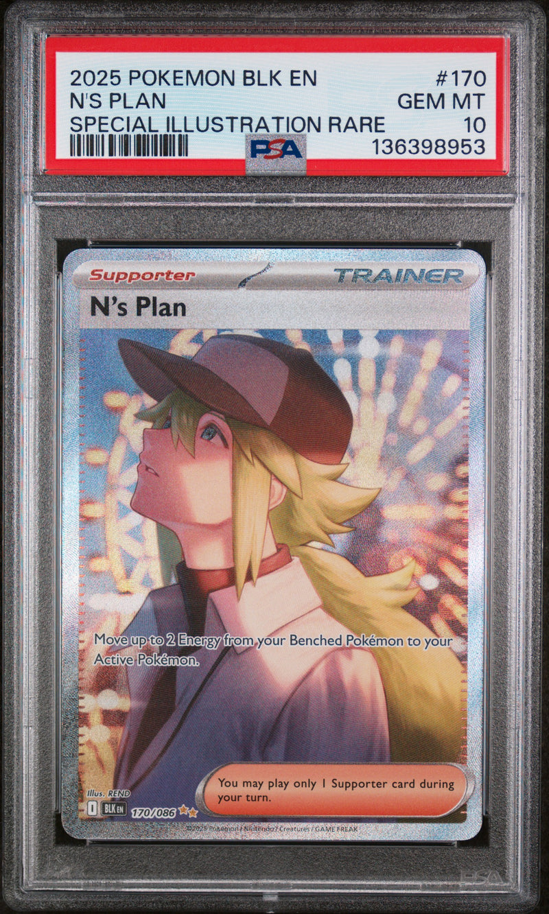 N'S PLAN SPECIAL ILLUSTRATION RARE 2025 POKEMON BLK EN-BLACK BOLT PSA GEM MT 10