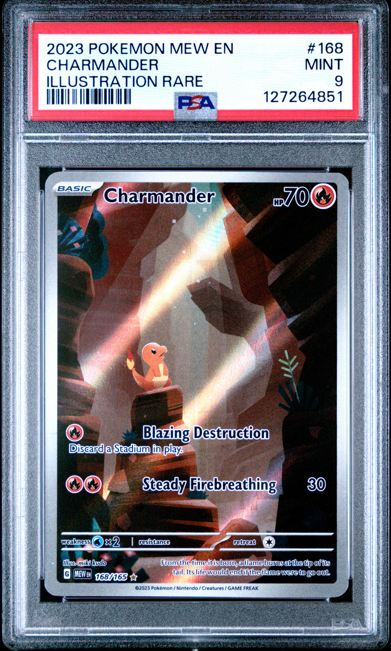 CHARMANDER ILLUSTRATION RARE 2023 POKEMON MEW EN-151 PSA MINT 9