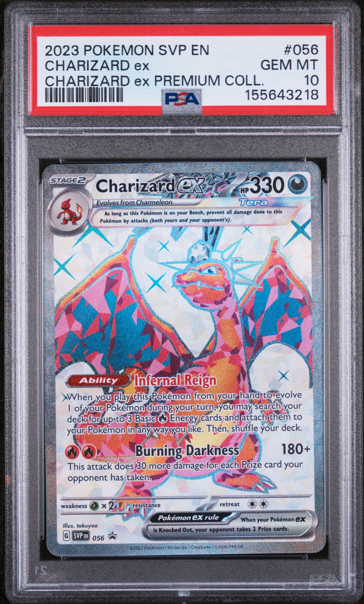 CHARIZARD ex CHARIZARD ex PREMIUM COLL. 2023 POKEMON SVP EN-SV BLACK STAR PROMO PSA GEM MT 10