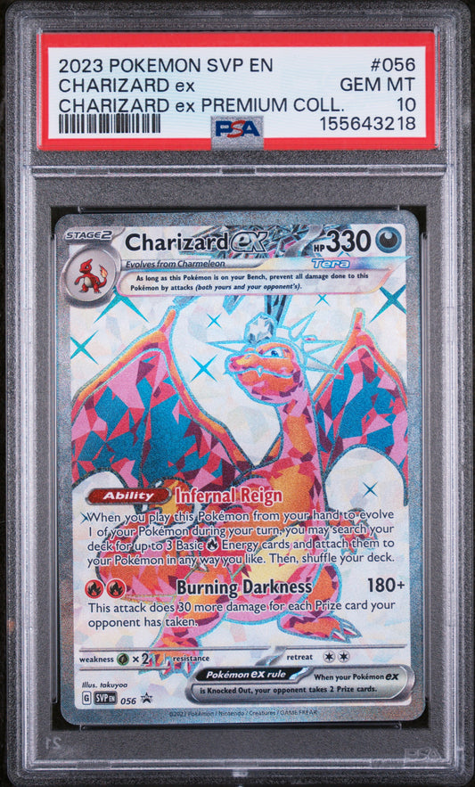 CHARIZARD ex CHARIZARD ex PREMIUM COLL. 2023 POKEMON SVP EN-SV BLACK STAR PROMO PSA GEM MT 10