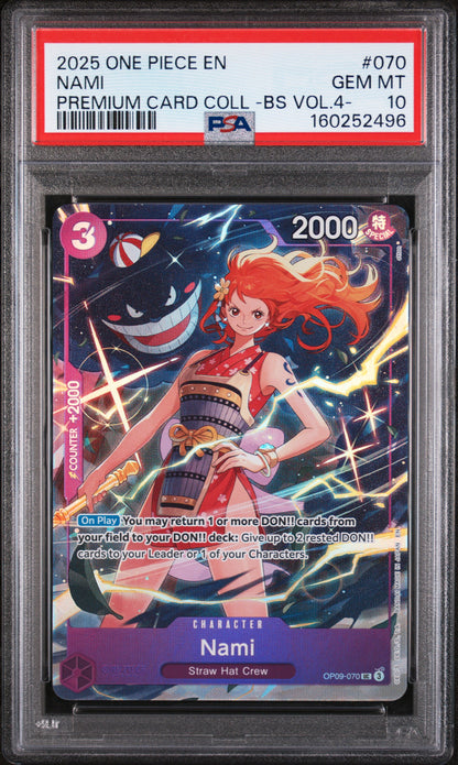 2025 ONE PIECE PREMIUM CARD COLLECTION -BEST SELECTION VOL.4 - #070 NAMI PSA 10