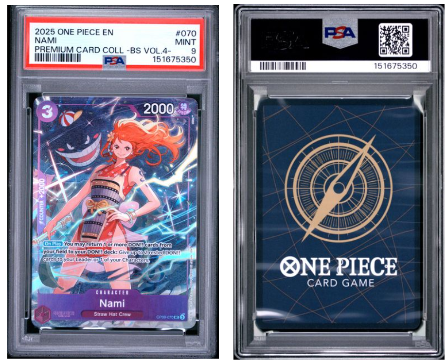 2025 ONE PIECE PREMIUM CARD COLLECTION -BEST SELECTION VOL.4 - #070 NAMI PSA 9
