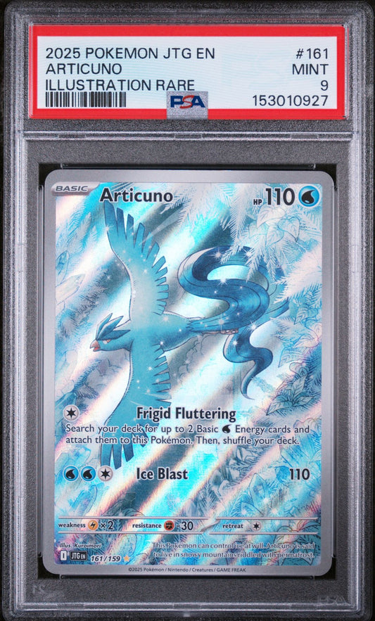 ARTICUNO ILLUSTRATION RARE 2025 POKEMON JTG EN-JOURNEY TOGETHER PSA MINT 9