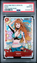 NAMI TREASURE RARE 2024 ONE PIECE OP06-WINGS OF THE CAPTAIN PSA GEM MT 10