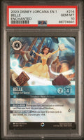 BELLE ENCHANTED 2023 DISNEY LORCANA EN 1-THE FIRST CHAPTER PSA GEM MT 10