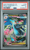 2025 POKEMON PFL EN-PHANTASMAL FLAMES #109 MEGA CHARIZARD X ex ULTRA RARE GEM MT 10