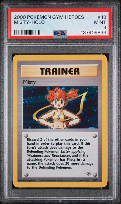 MISTY-HOLO 2000 POKEMON GYM HEROES PSA MINT 9