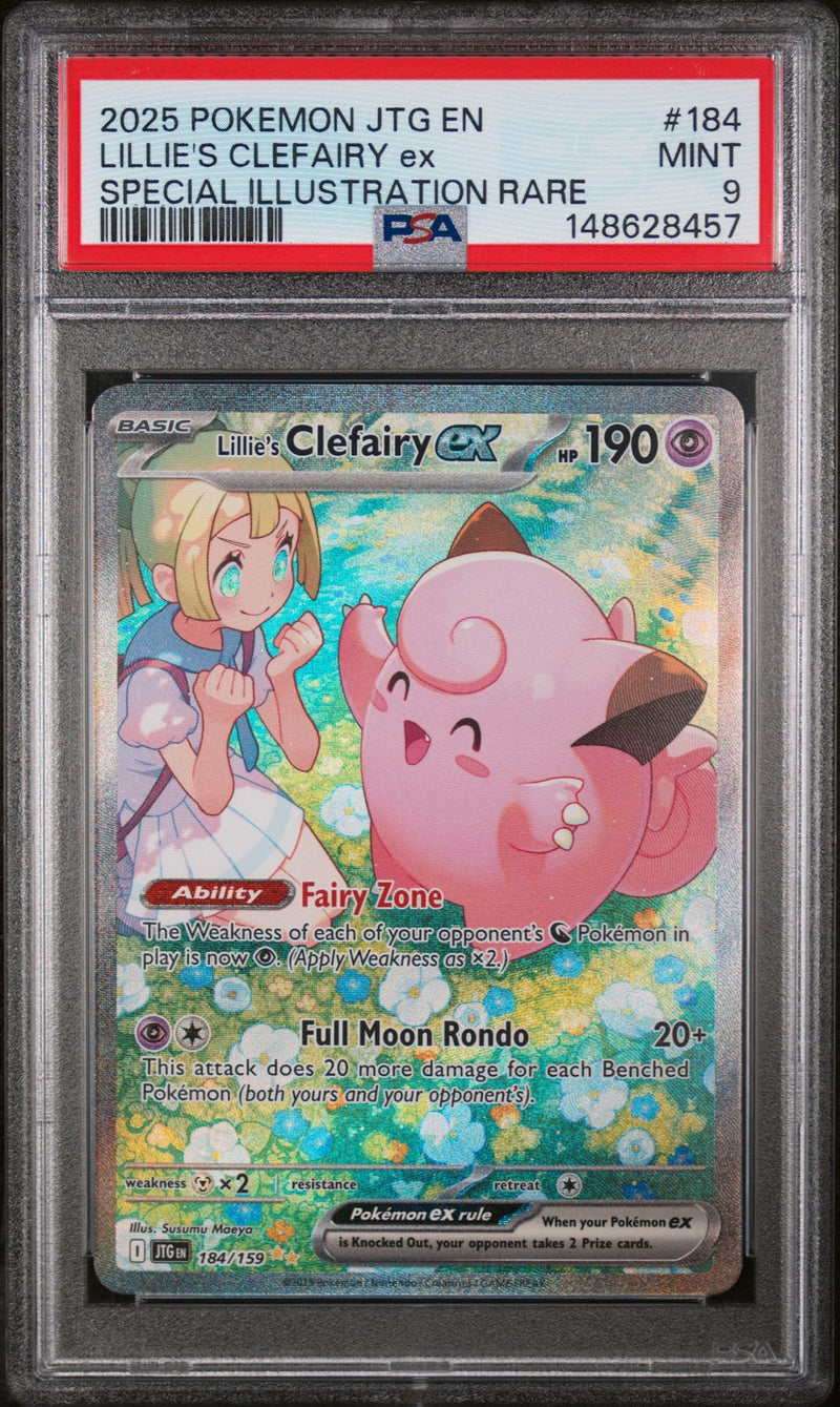LILLIE'S CLEFAIRY ex SPECIAL ILLUSTRATION RARE 2025 POKEMON JTG EN-JOURNEY TOGETHER PSA MINT 9