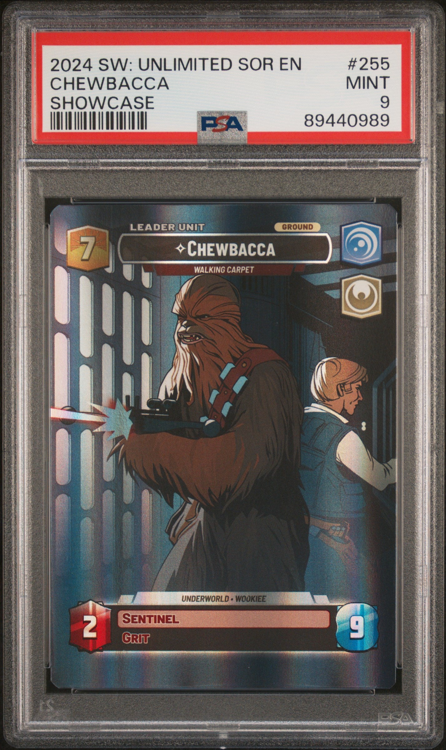 CHEWBACCA SHOWCASE 2024 STAR WARS: UNLIMITED SPARK OF REBELLION PSA MINT 9