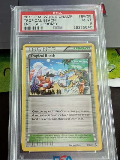 TROPICAL BEACH PROMO 2011 POKEMON WORLD CHAMPIONSHIPS PROMO PSA MINT 9
