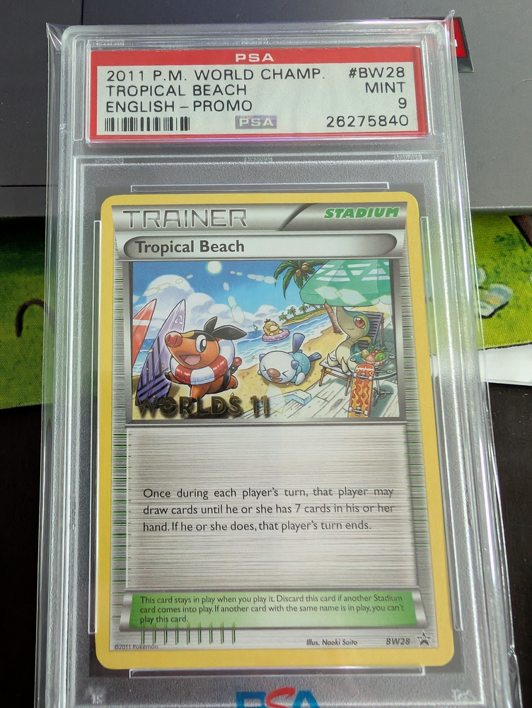 TROPICAL BEACH PROMO 2011 POKEMON WORLD CHAMPIONSHIPS PROMO PSA MINT 9