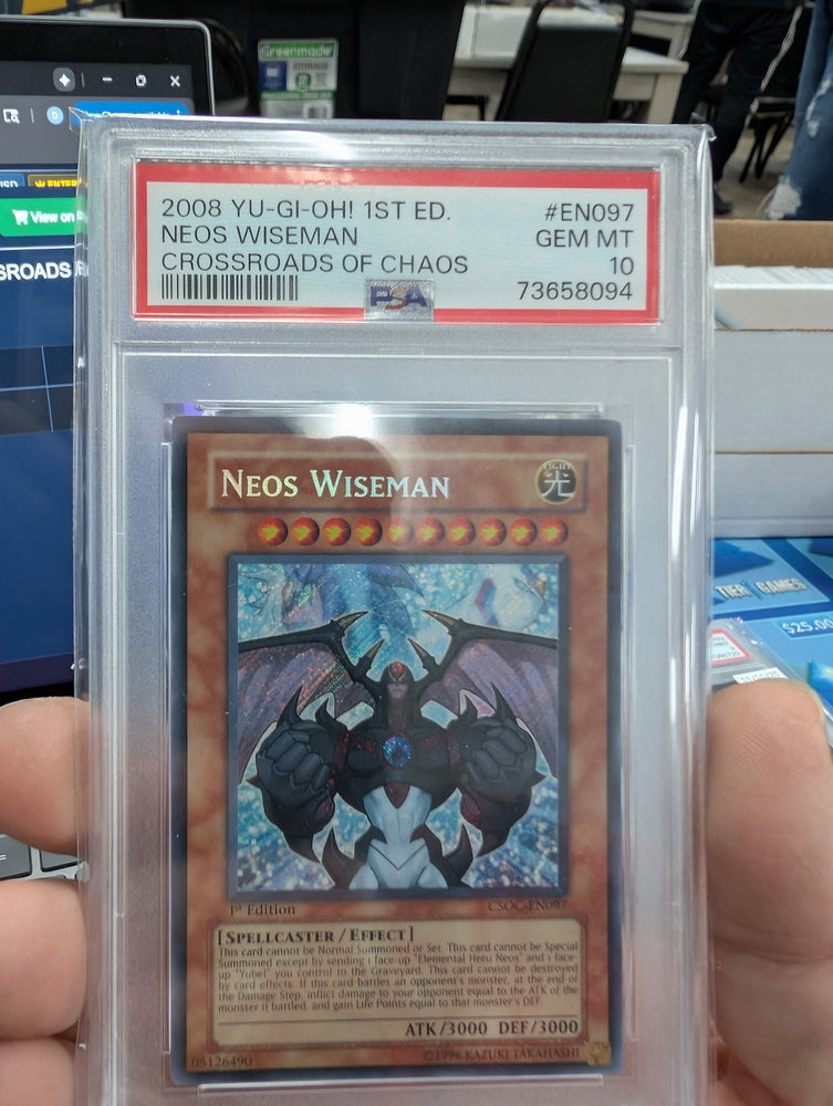 NEOS WISEMAN CROSSROADS OF CHAOS 2008 YU-GI-OH! CSOC-CROSSROADS OF CHAOS PSA GEM MT 10
