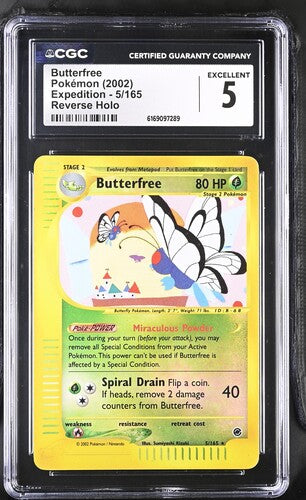 Butterfree Reverse Holo Expedition - CGC 5.5