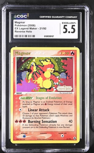 Magmar Reverse Holo EX Legend Maker- CGC 5.5