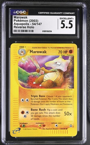 Marowak Aquapolis Reverse Holo- CGC 7.5