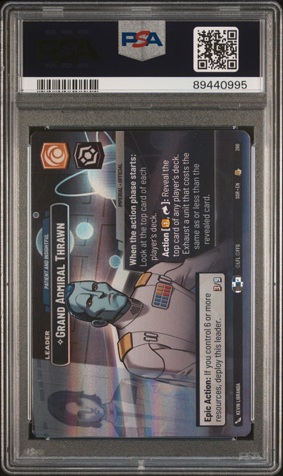 GRAND ADMIRAL THRAWN SHOWCASE 2024 STAR WARS: UNLIMITED SPARK OF REBELLION PSA MINT 9