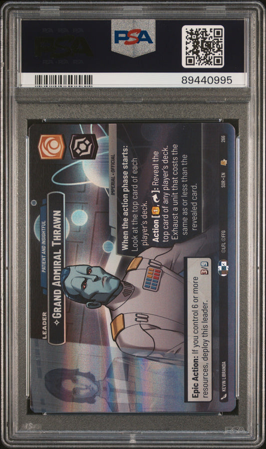 GRAND ADMIRAL THRAWN SHOWCASE 2024 STAR WARS: UNLIMITED SPARK OF REBELLION PSA MINT 9