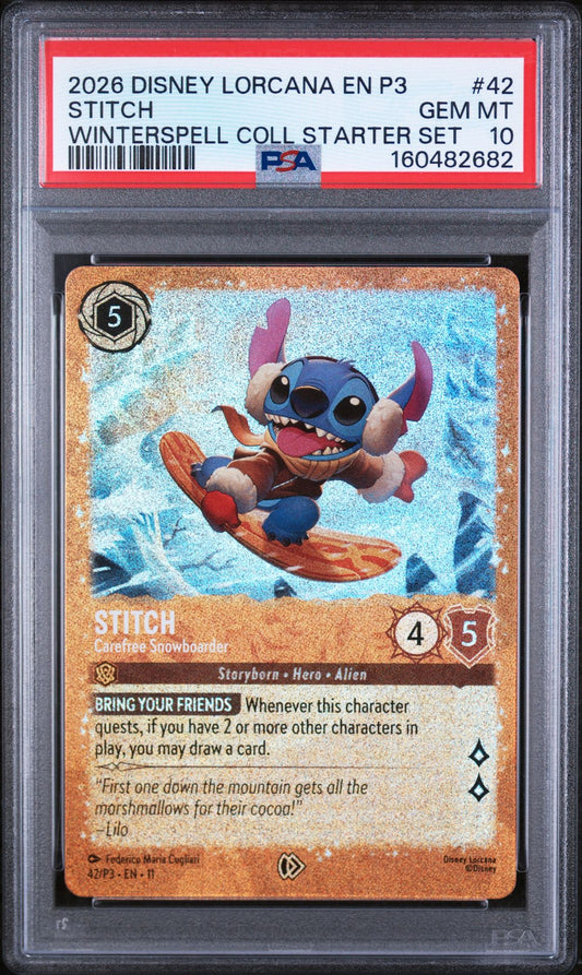 STITCH WINTERSPELL COLL STARTER SET 2026 DISNEY LORCANA EN P3-PROMO PSA GEM MT 10