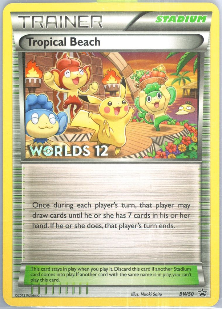 TROPICAL BEACH WORLD CHAMPIONSHIPS 2012 POKEMON WORLD CHAMPIONSHIPS PROMO PSA EX-MT 6