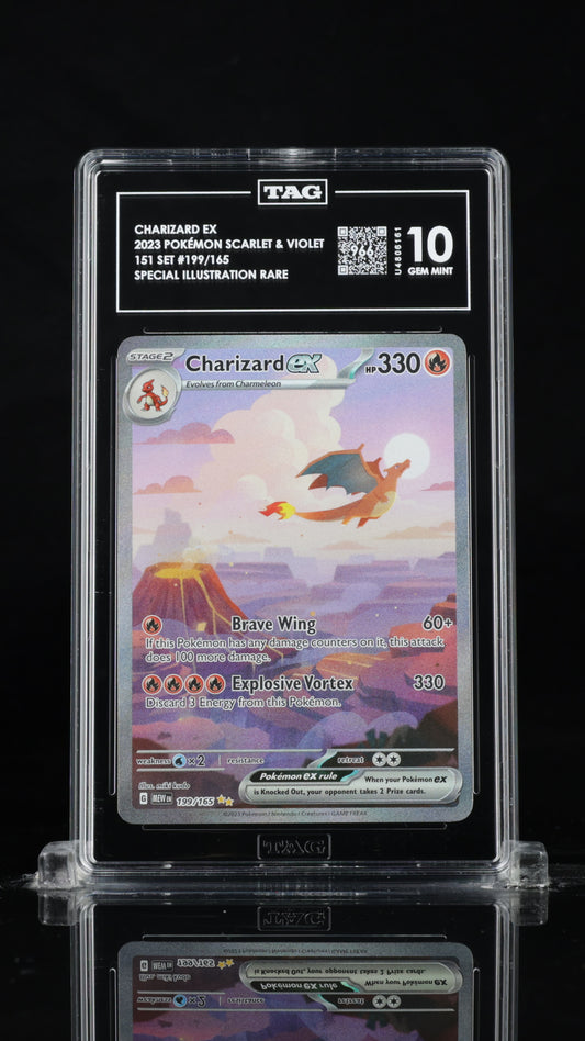 Charizard ex Special Illustration Rare 2023 Pokémon Scarlet & Violet TAG 10 GEM MINT