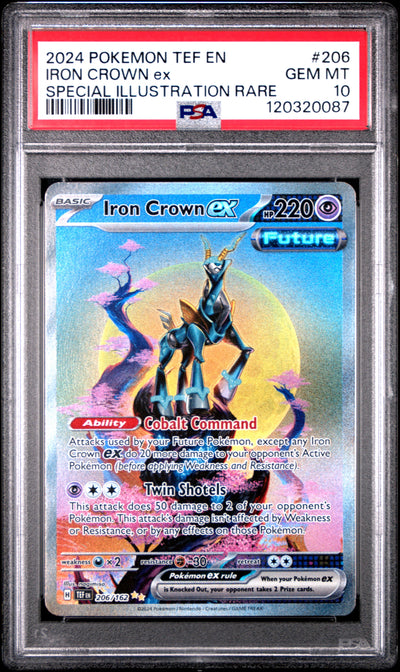 IRON CROWN ex SPECIAL ILLUSTRATION RARE 2024 POKEMON TEF EN-TEMPORAL FORCES PSA GEM MT 10